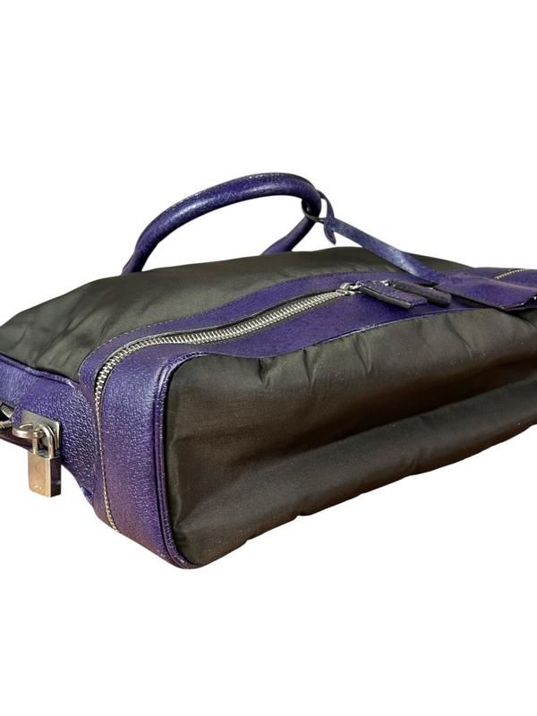 Prada Tessuto Top Handle Bag Purple