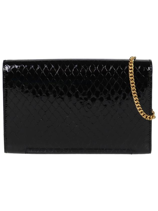 Luxury Saint Laurent Trending 2025 Envelope Mini Chain Wallet Black