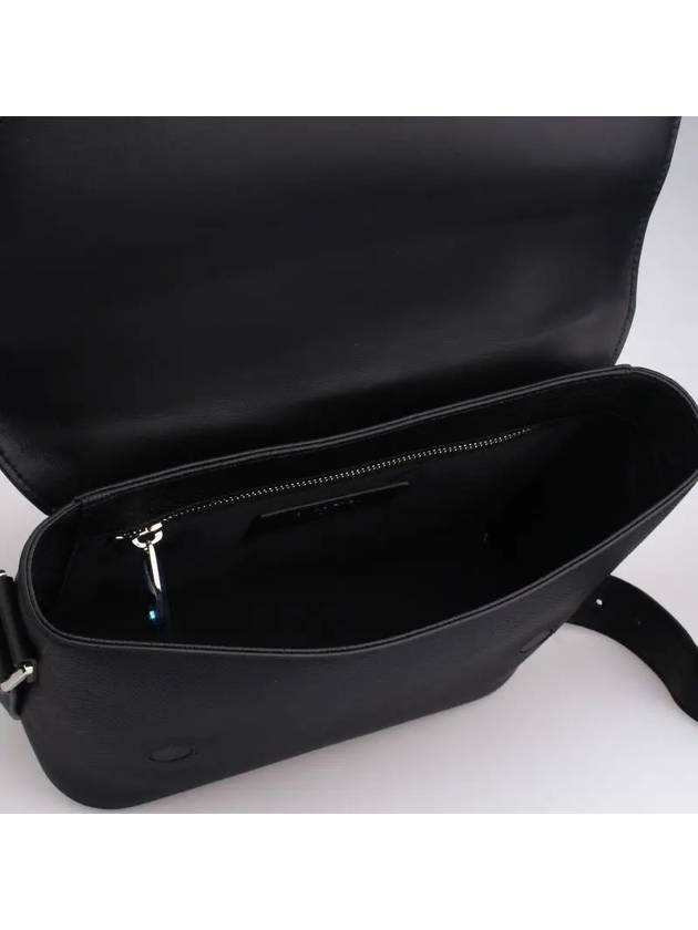 Luxury Burberry Small Leather Messenger Bag Black