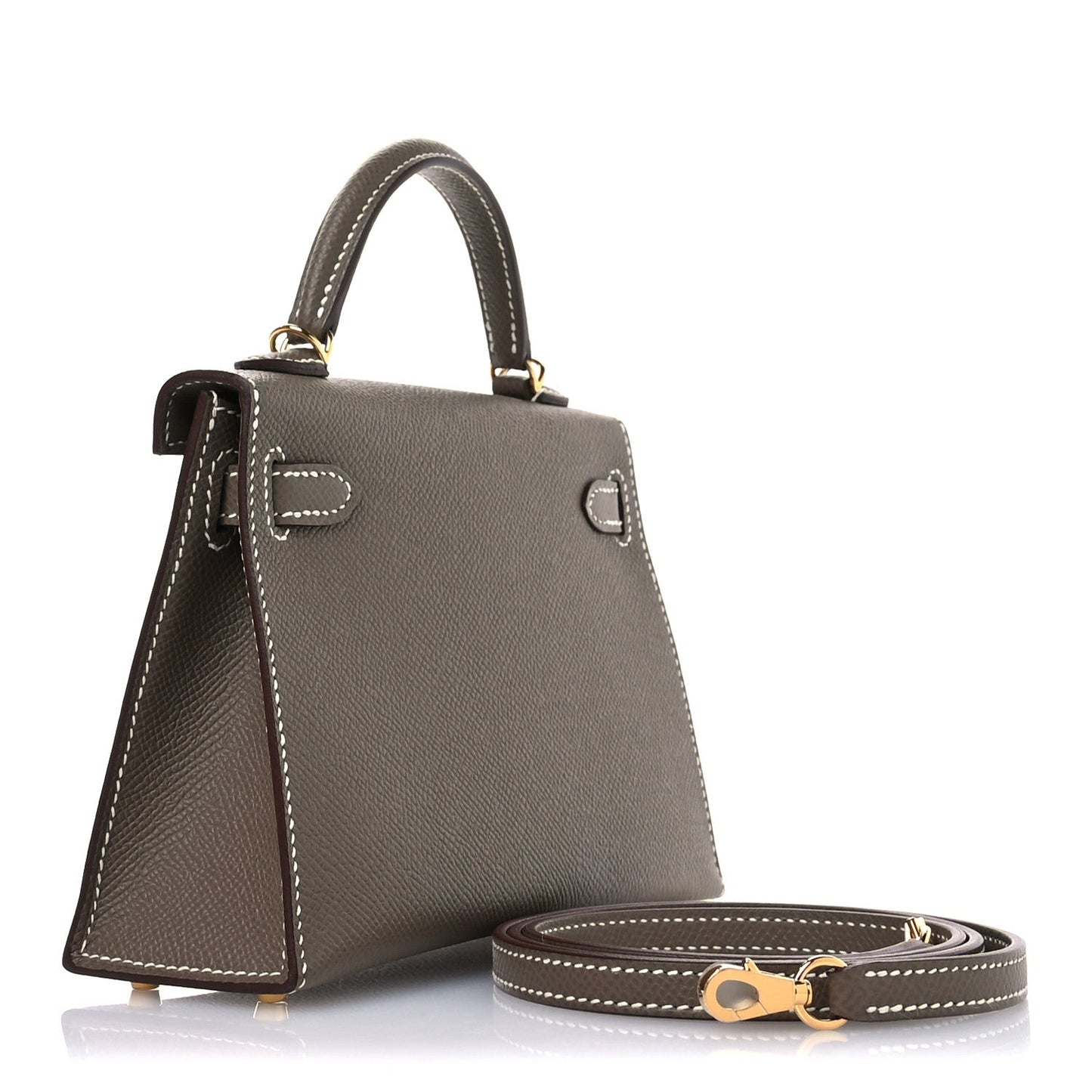 Hermes Epsom Mini Kelly Sellier 20 Etoupe