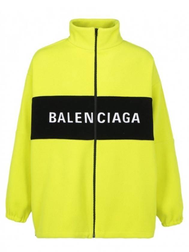 Luxury Balenciaga Trending 2026 Logo Stripe Zip-Up Jacket Yellow