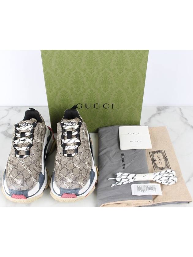 Luxury Balenciaga Trending 2026 Gucci Hacker Ebony Triple S Sneakers 36 230