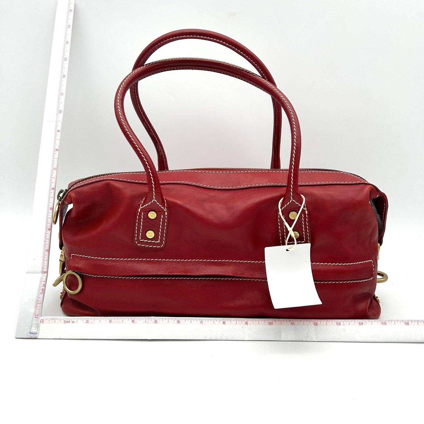 Luxury CELINE | Bags | Luxury CELINE Red Shoulder Bag In Red Contrast Stitching ITR2HEMBIZFS