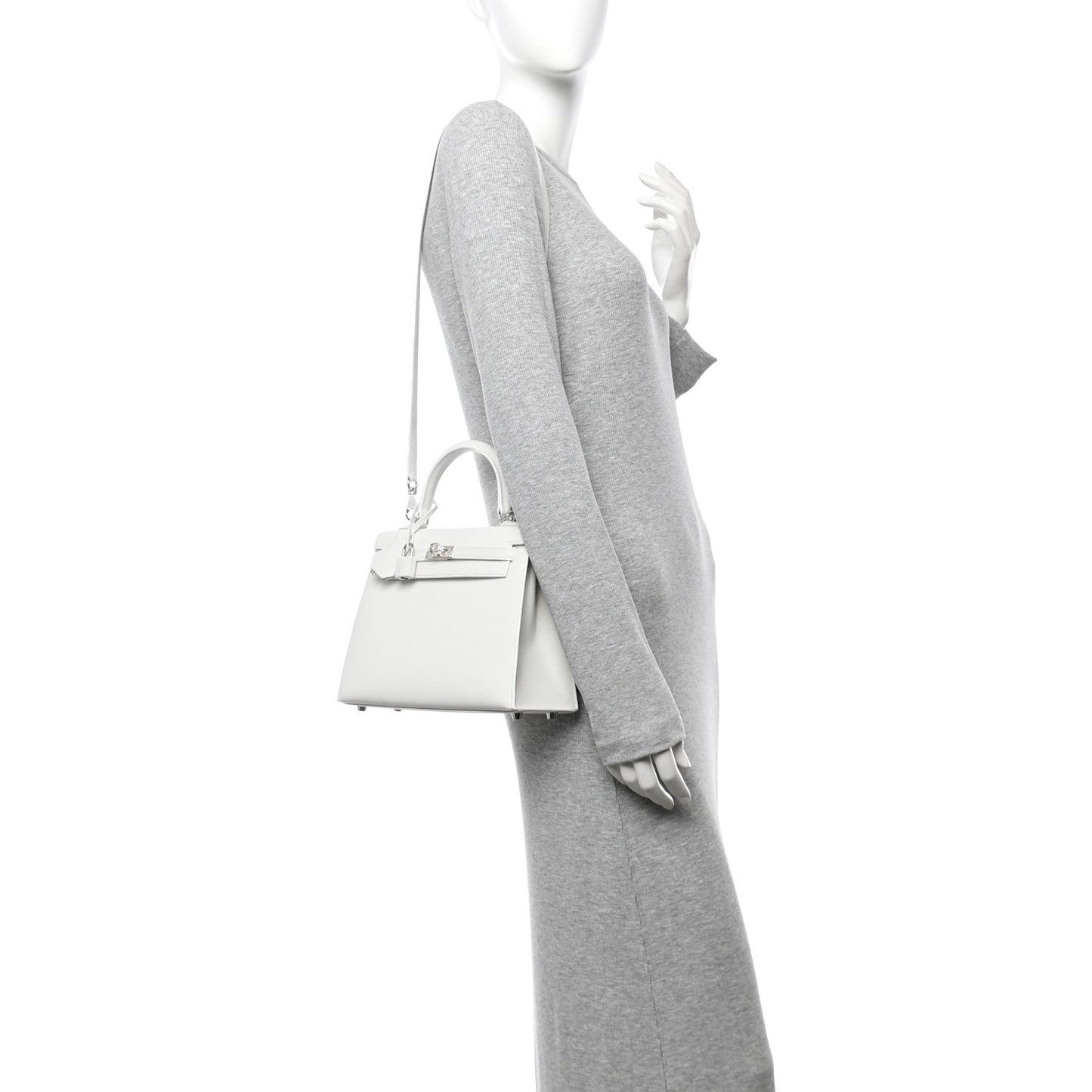 Hermes Epsom Kelly Sellier 25 New White
