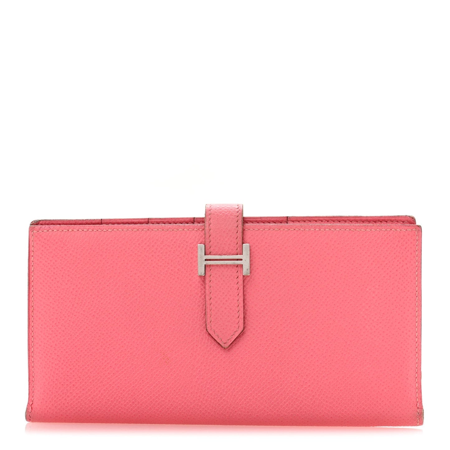 Hermes Epsom Bearn Gusset Wallet Rose Azalee