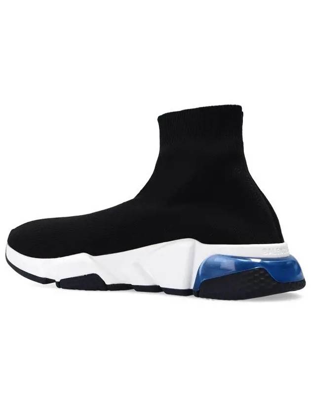 Luxury Balenciaga Trending 2026 Speed Trainer Clear Sole High Top Sneakers  Blue Black