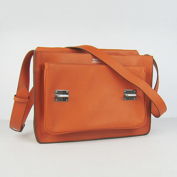 Luxury Hermes Steve H2810 Cow Leather Orange
