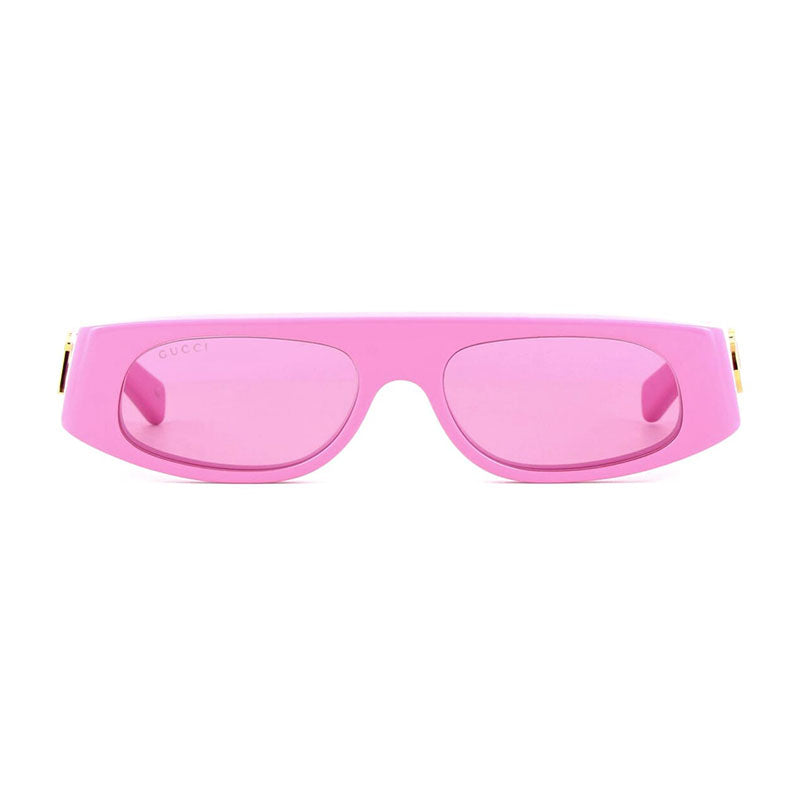 Gucci Sunglasses Geometric Full Rim, White Frame and Grey Lens GG1771S002