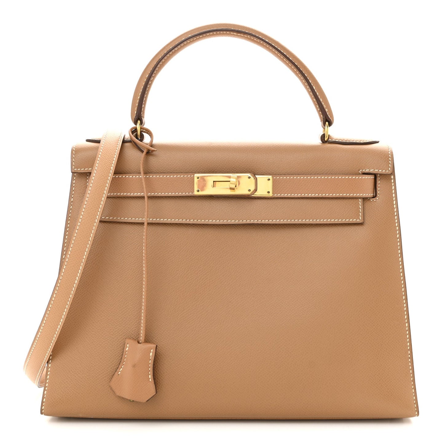 Hermes Courchevel Kelly Sellier 28 Tabac Camel