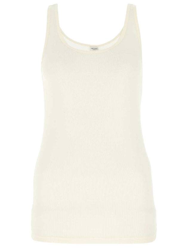 Luxury Saint Laurent Trending 2025 Cotton Rib Sleeveless