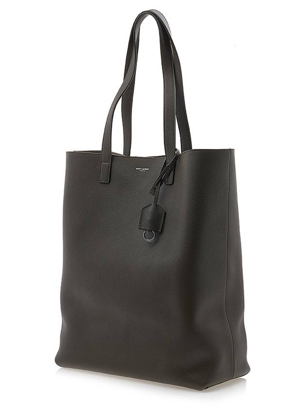 Luxury Saint Laurent Trending 2025 Bold Shopping Bag In Grained Leather Dark Khaki