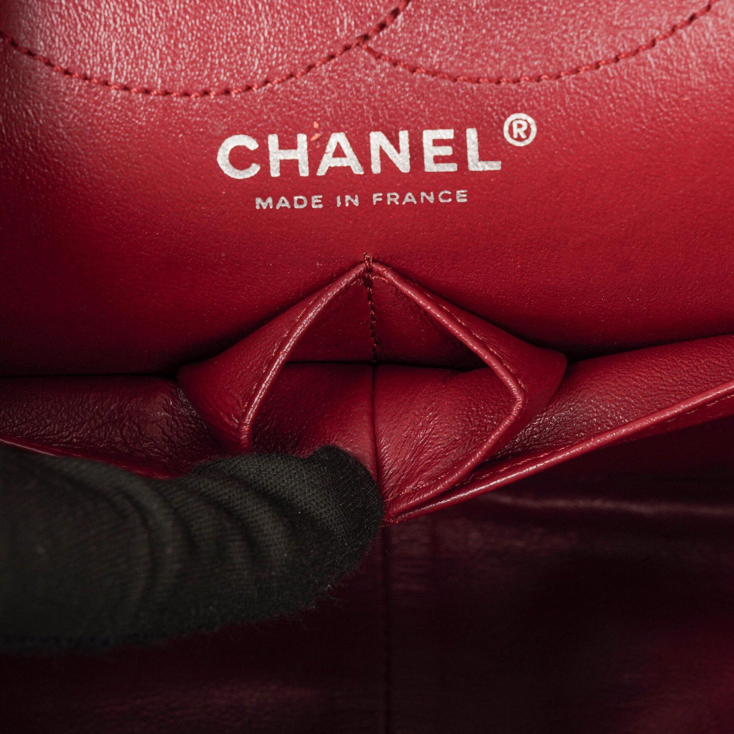 Chanel 2.55 226 Reissue Red Crinkled Patent Leather Flap Bag With Ruthenium Hardware
