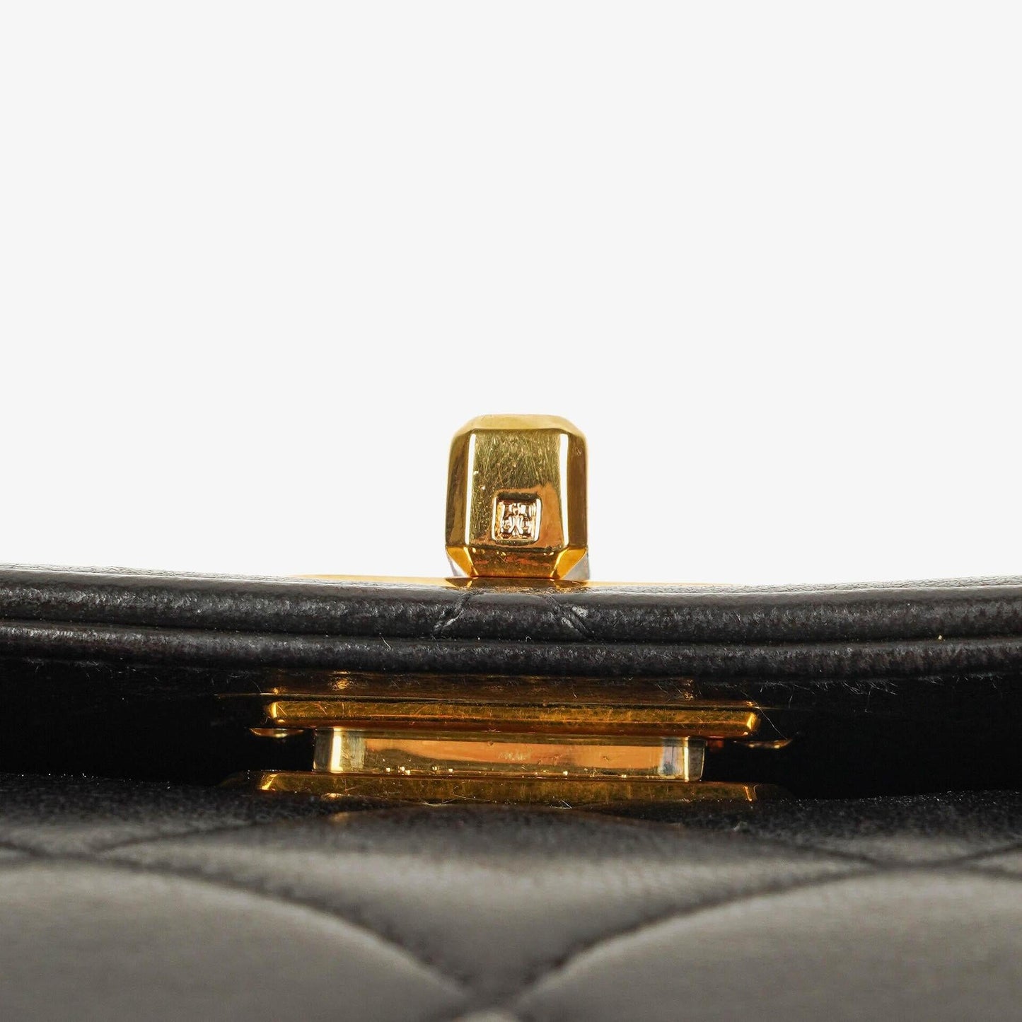 Chanel 2.55 Black Quilted Lambskin Top Handle Flap Bag