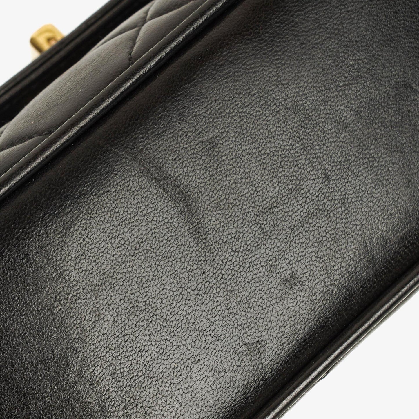Chanel 2.55 Black Quilted Lambskin Top Handle Flap Bag