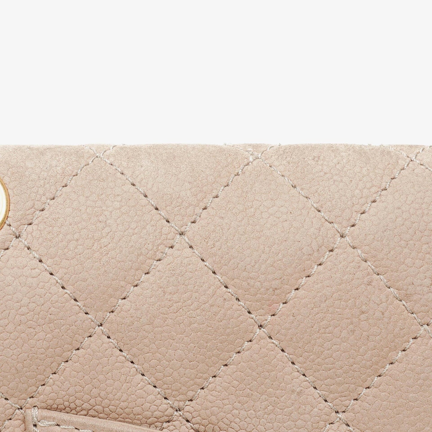 Chanel 2.55 Reissue 227 Flap Bag Beige Quilted Caviar With Gold-Tone Hardware