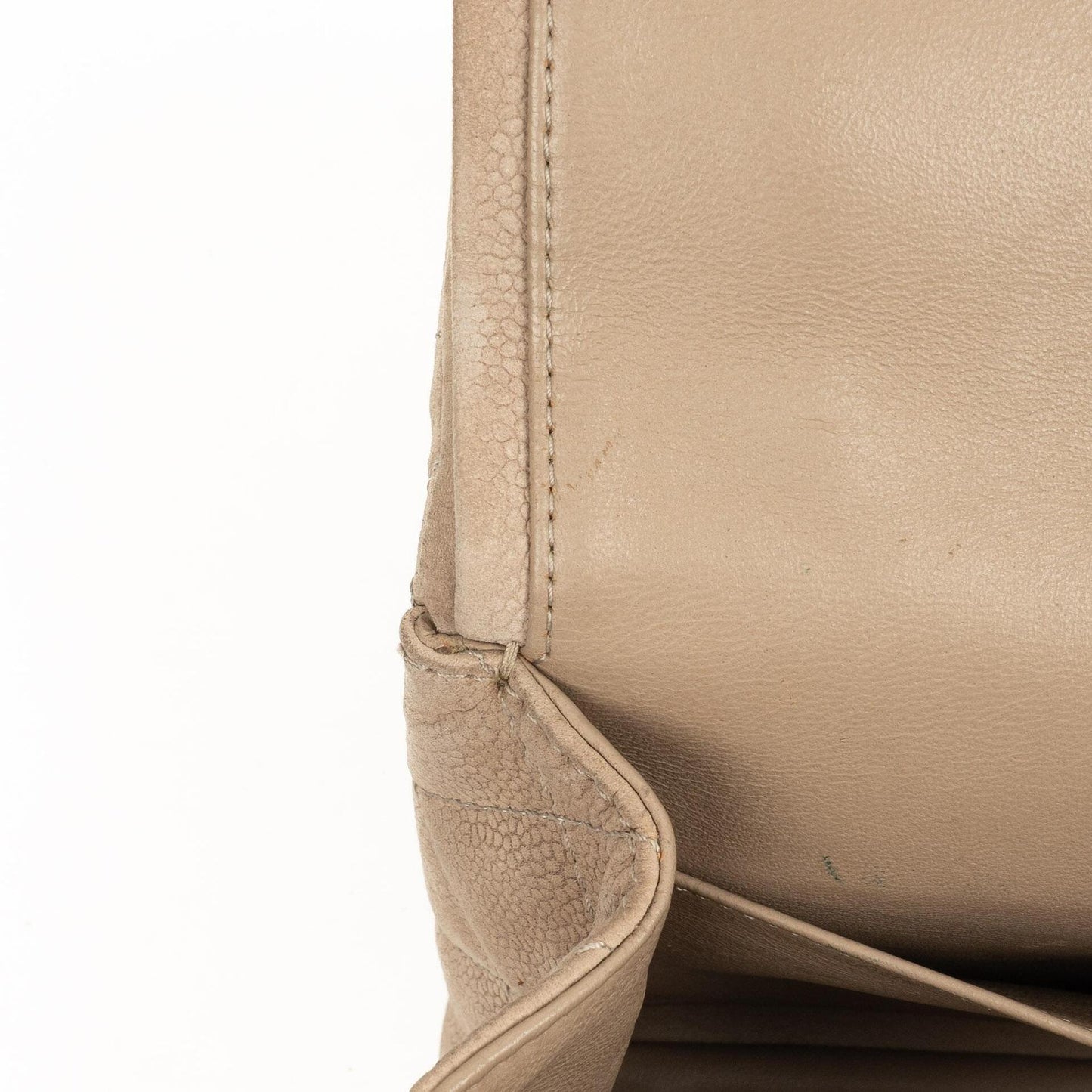 Chanel 2.55 Reissue 227 Jumbo Flap Bag Beige Quilted Caviar With Gold-Tone Hardware