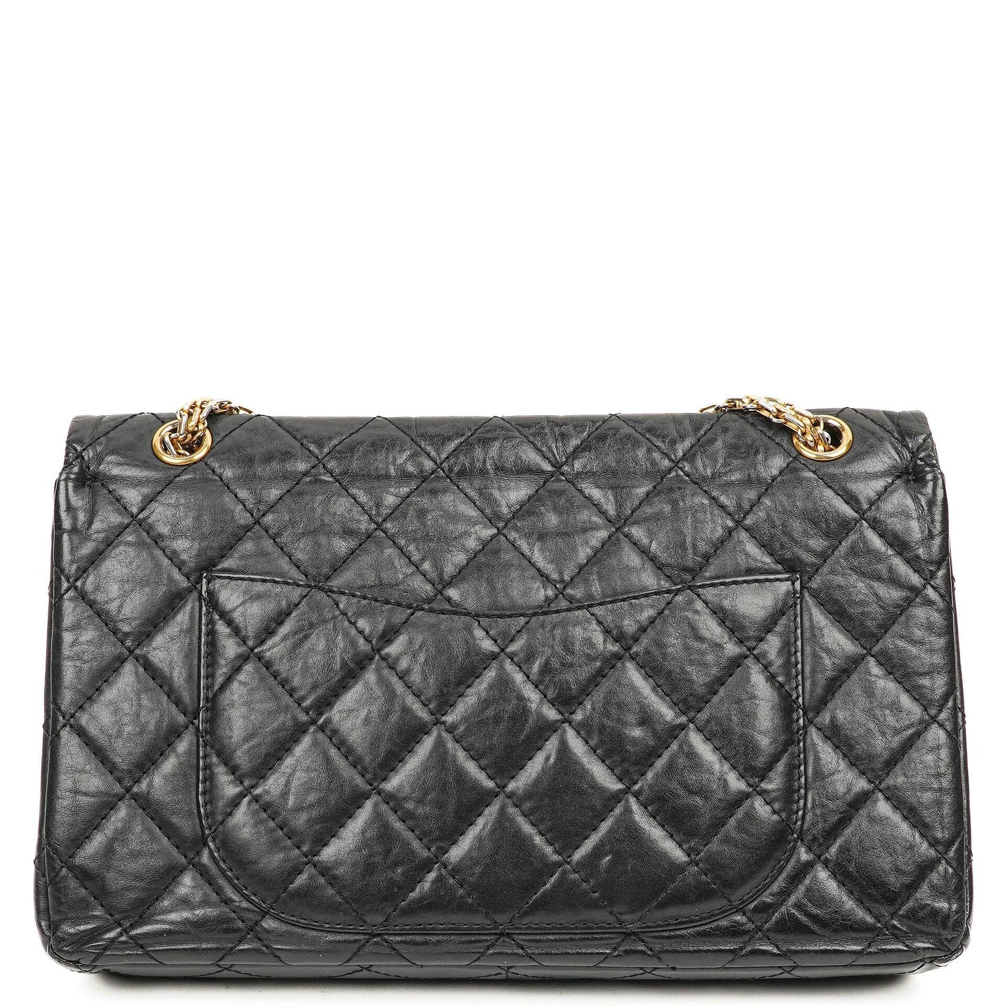 Chanel 2.55 Reissue Black Aged Calfskin Large Double Flap Bag