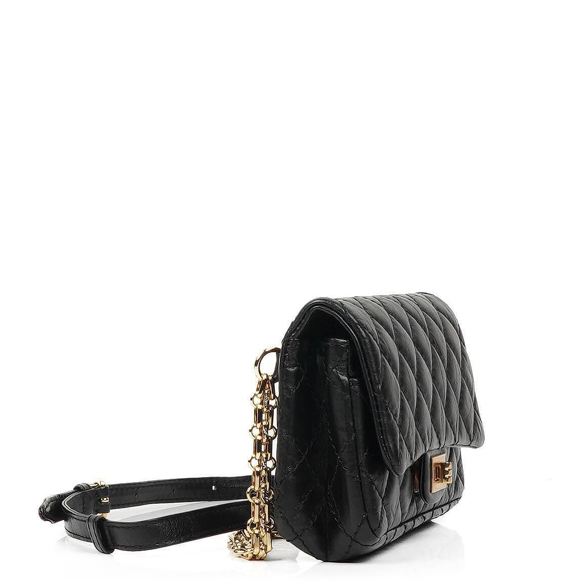 Chanel 2.55 Reissue Black Quilted Aged Calfskin Flap Belt Bag