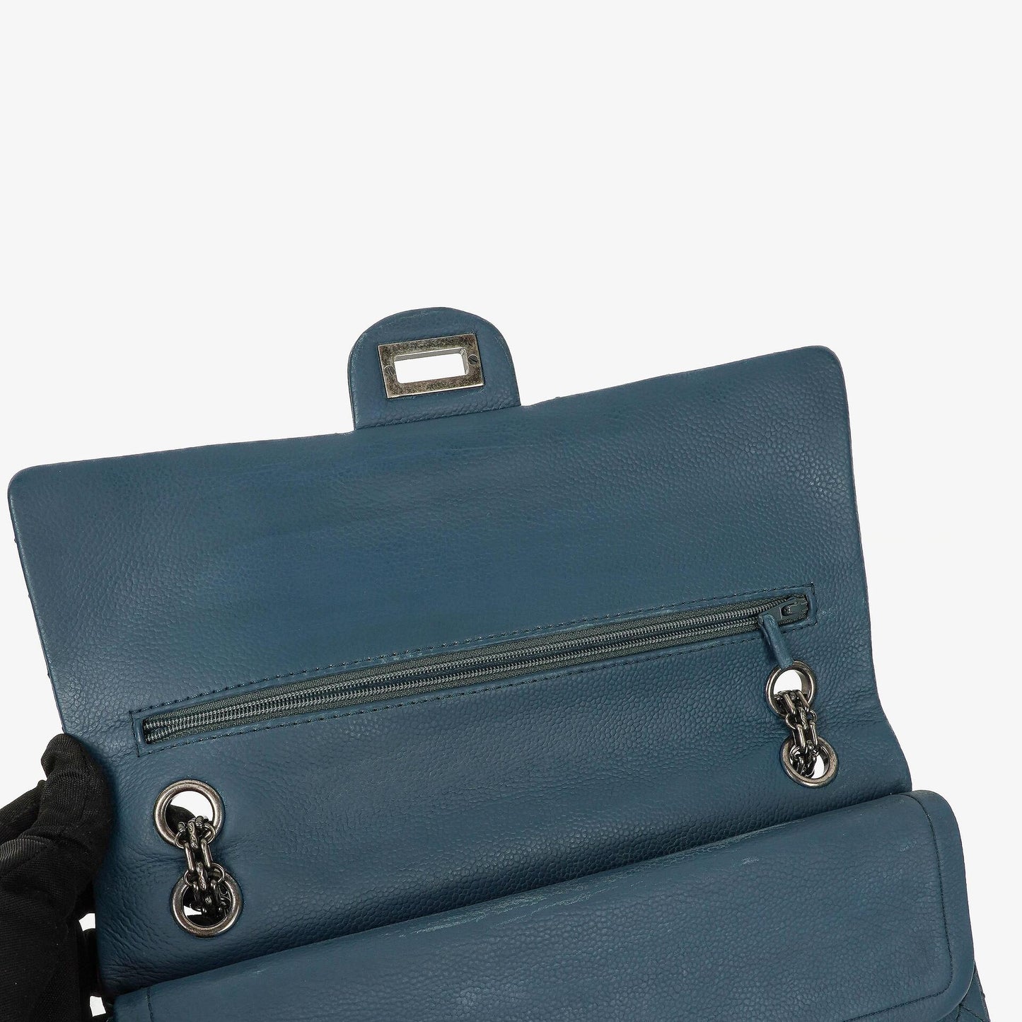 Chanel 2.55 Reissue Blue Caviar Quilted Leather Double Flap Bag With Ruthenium Hardware