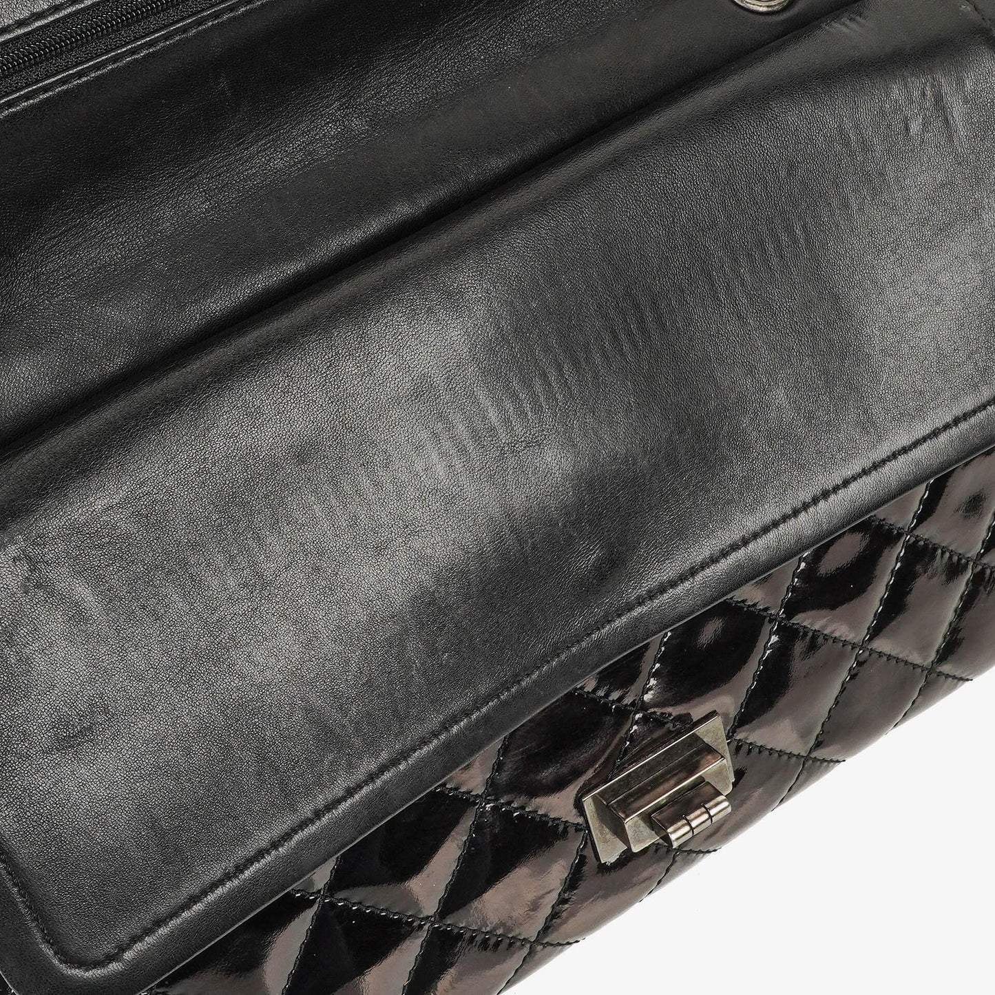 Chanel 2.55 Reissue Double Flap Patent Leather 227 With Ruthenium Hardware