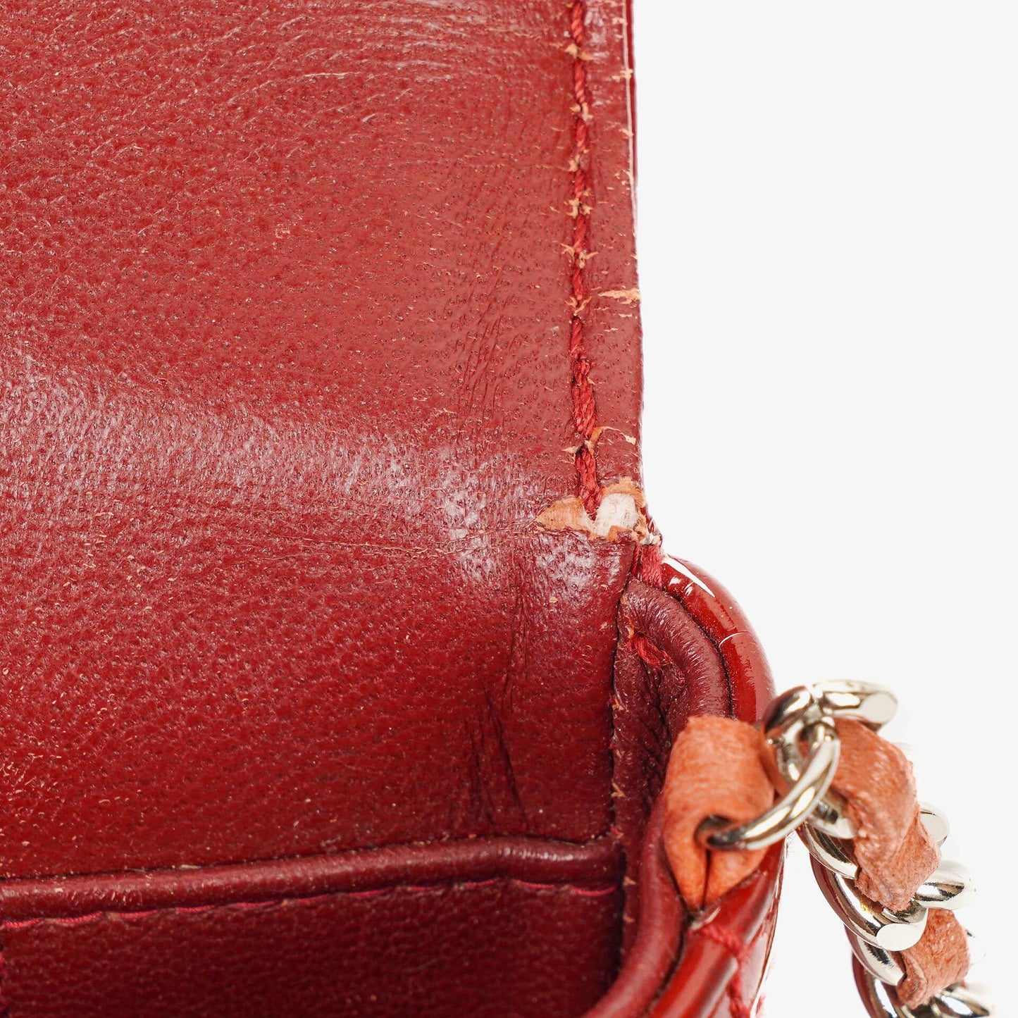 Chanel 2.55 Reissue East West Red Patent Jersey Quilted Flap Bag