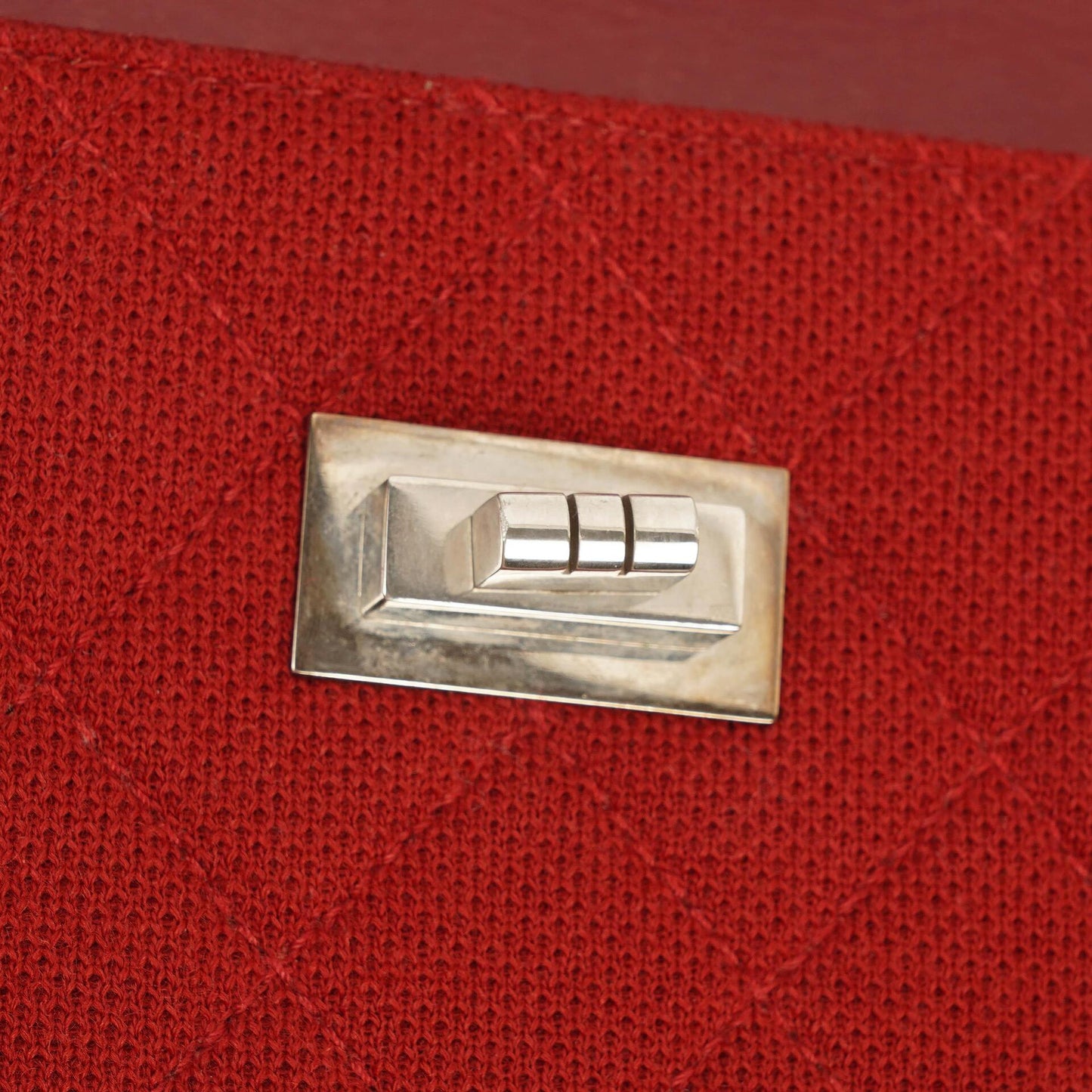 Chanel 2.55 Reissue East West Red Patent Jersey Quilted Flap Bag