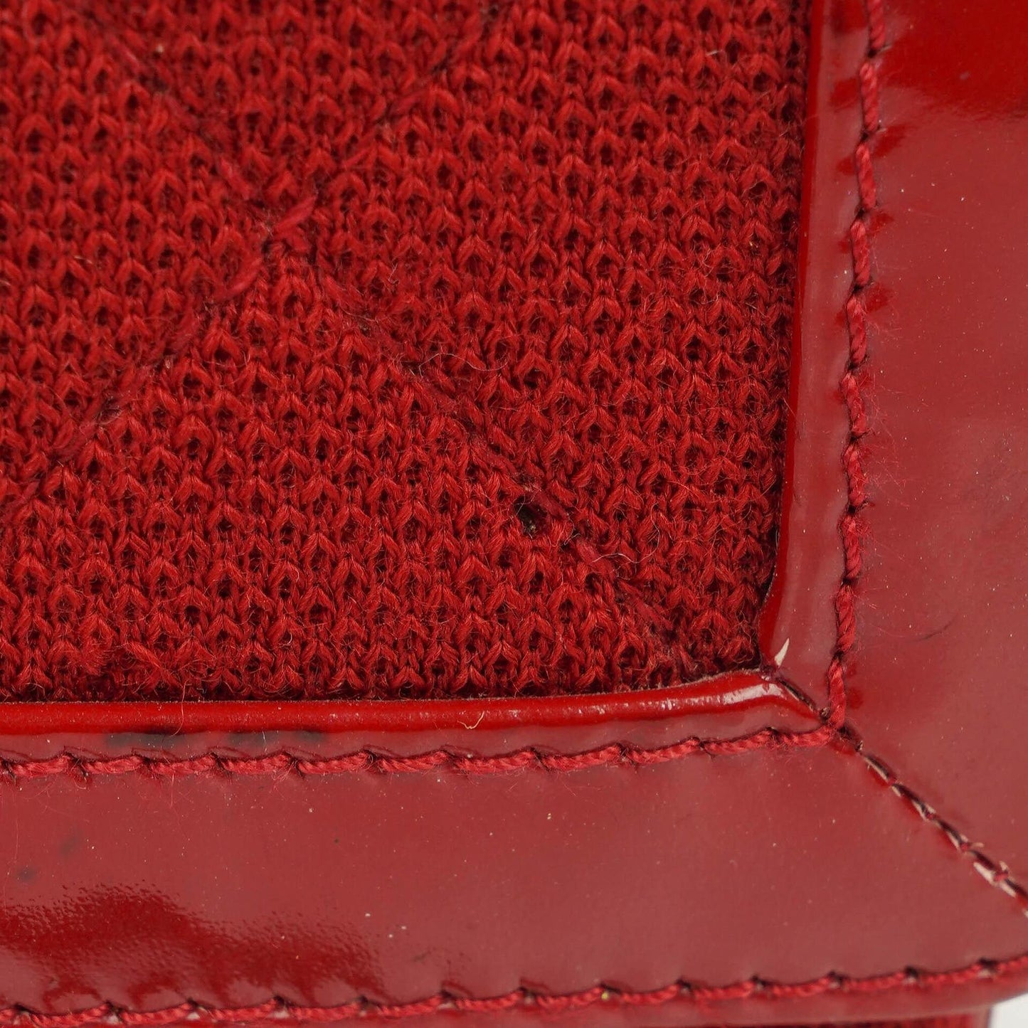 Chanel 2.55 Reissue East West Red Patent Jersey Quilted Flap Bag