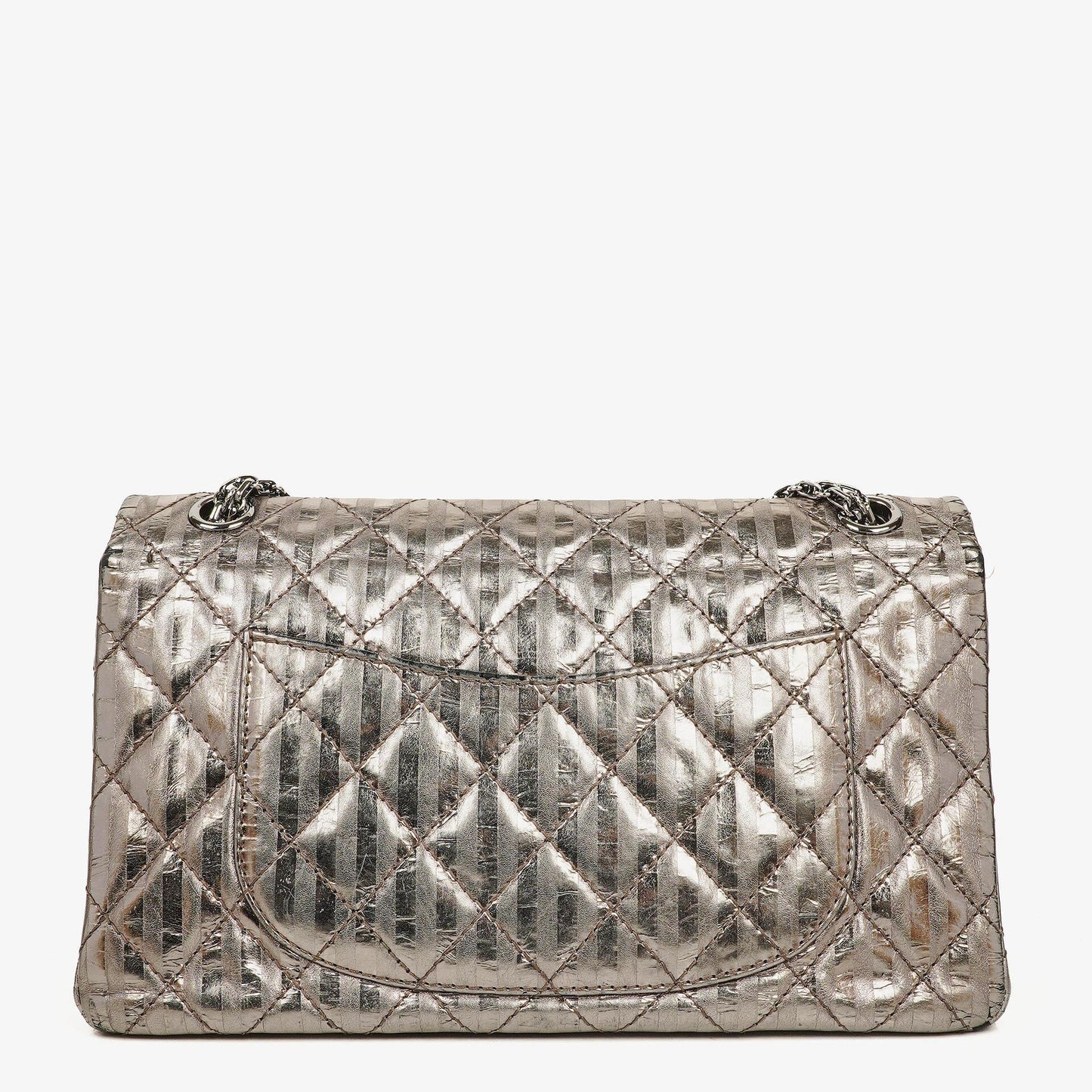 Chanel 2.55 Reissue Metallic Bronze Calfskin Striped 226 Flap Bag