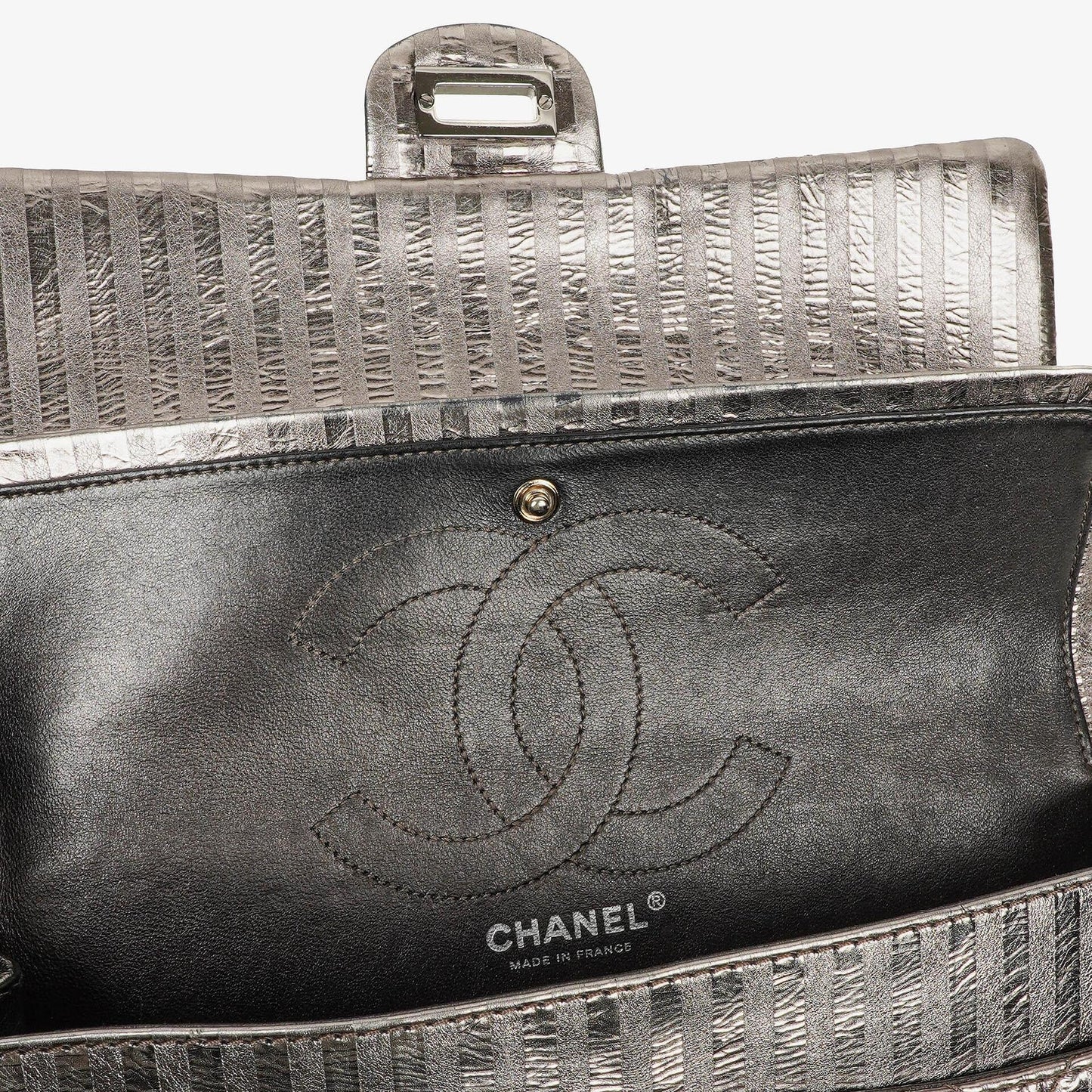 Chanel 2.55 Reissue Metallic Bronze Calfskin Striped 226 Flap Bag