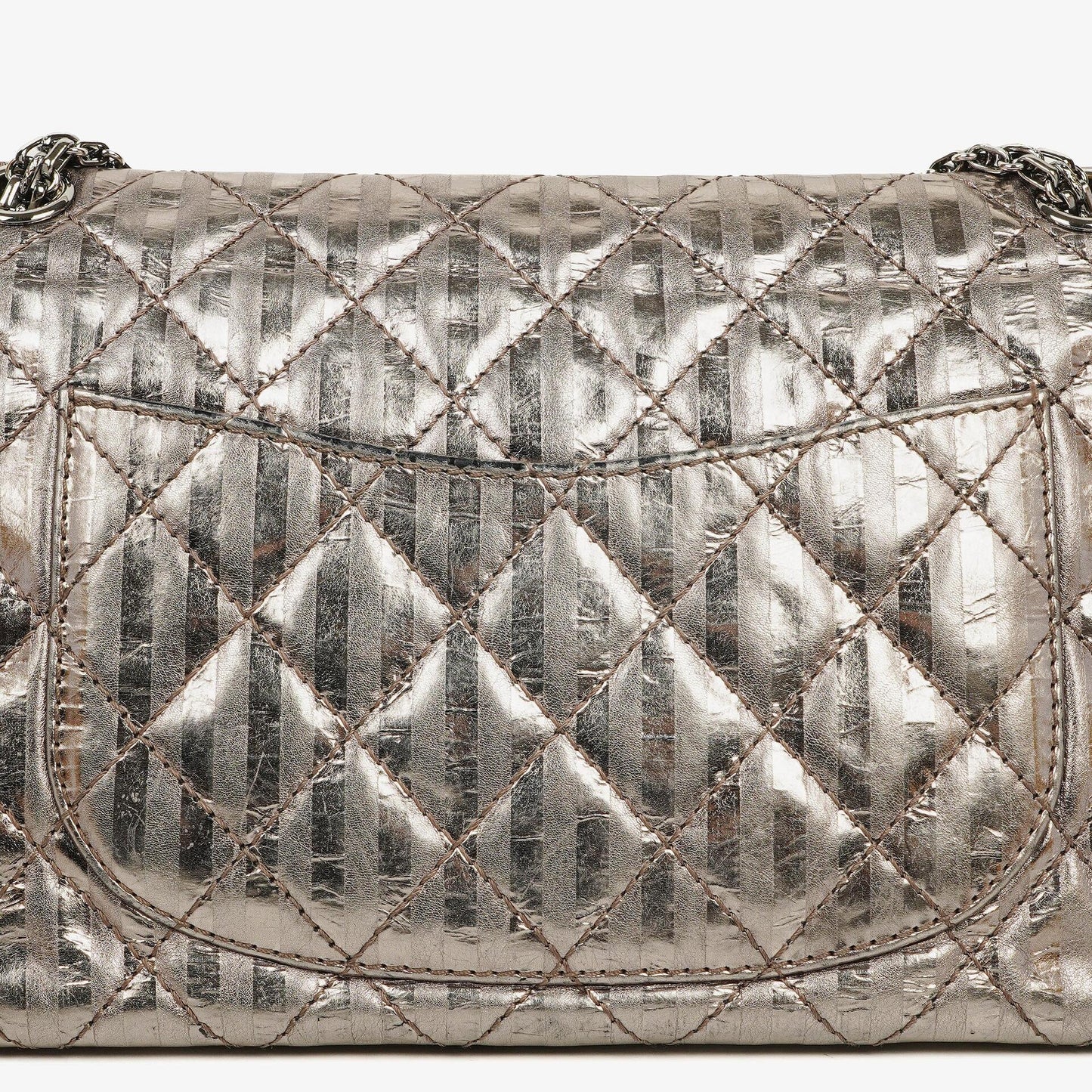 Chanel 2.55 Reissue Metallic Bronze Calfskin Striped 226 Flap Bag