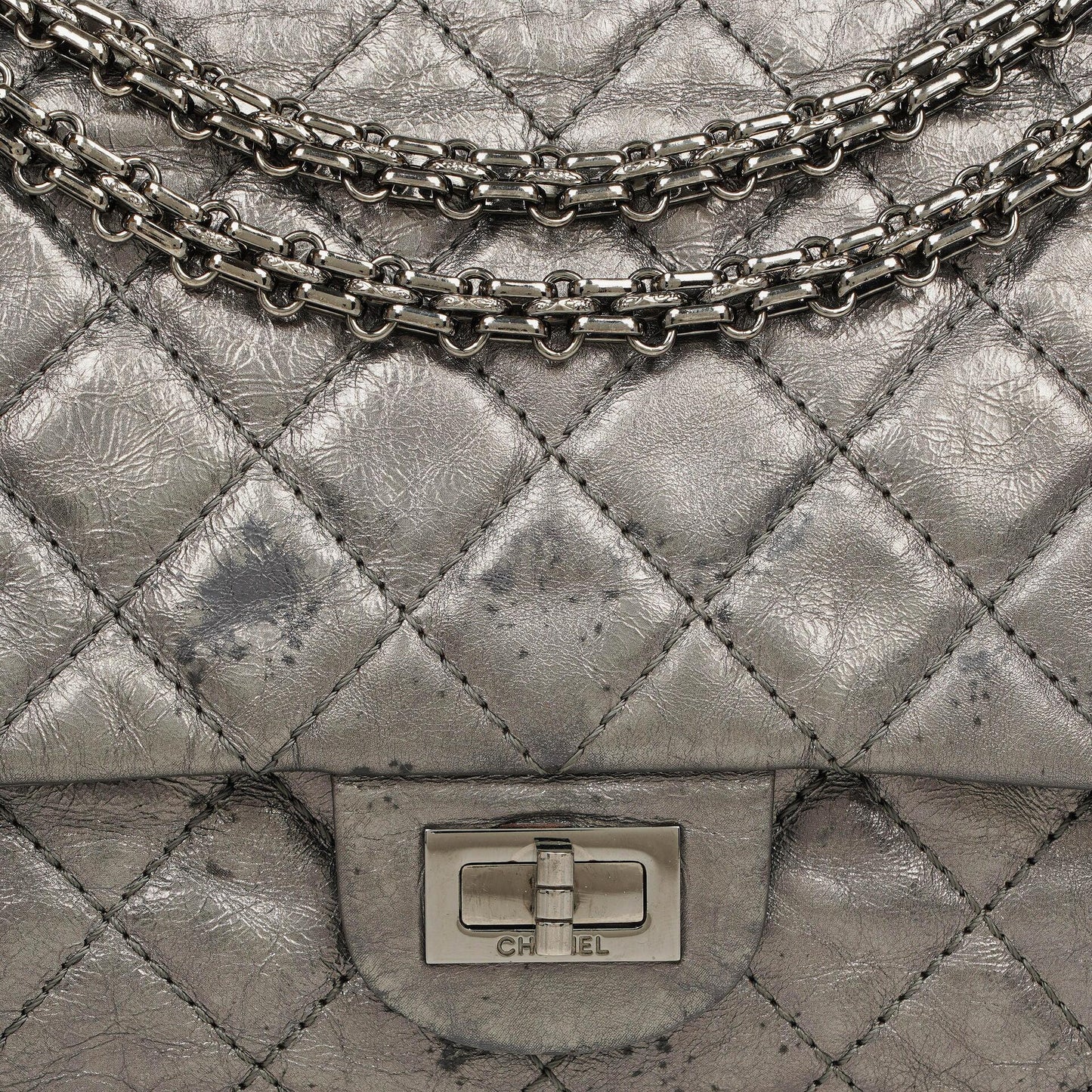 Chanel 2.55 Reissue Metallic Crey Calfskin 226 Flap Bag