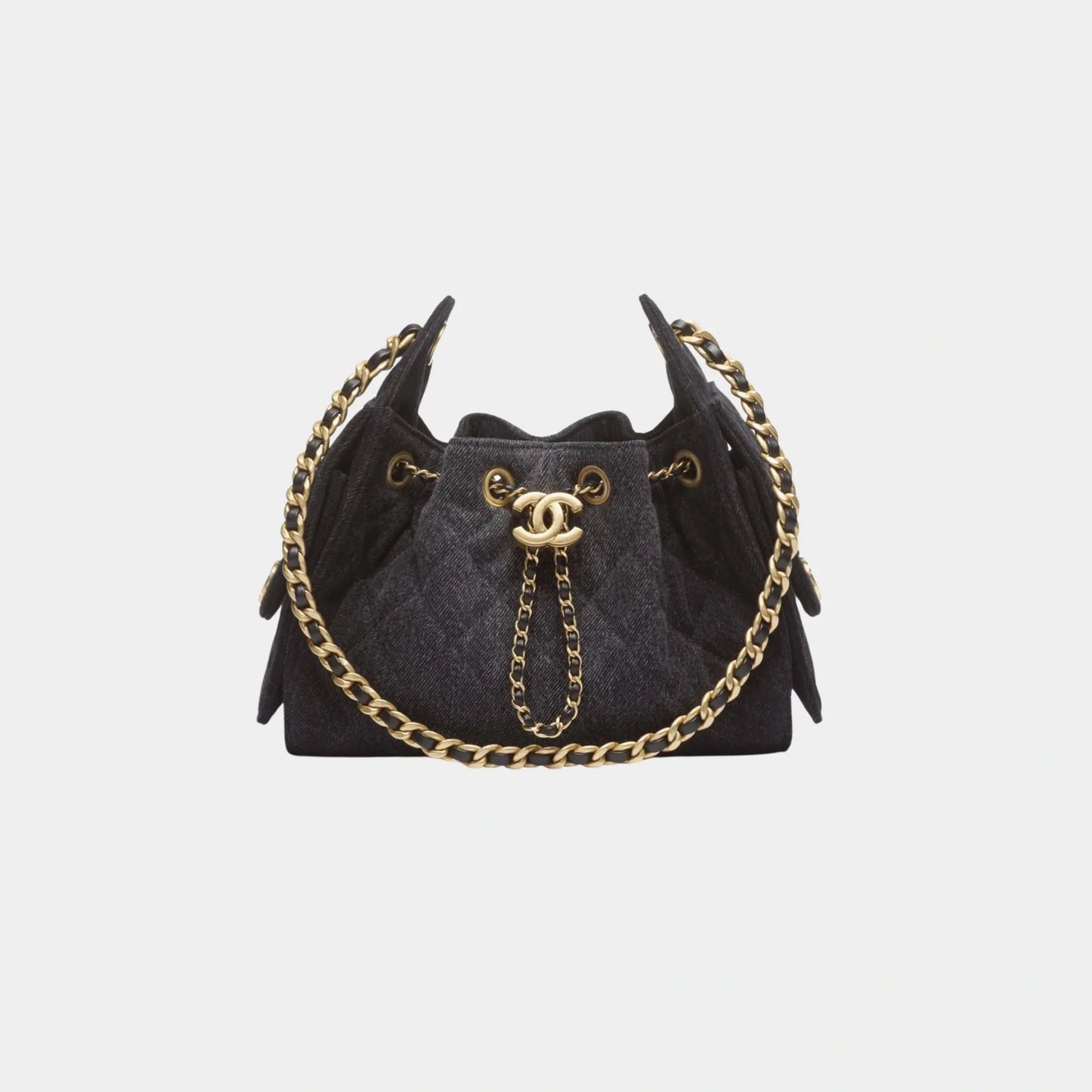 Chanel 25 Mini Handbag Washed & Gold Tone Metal