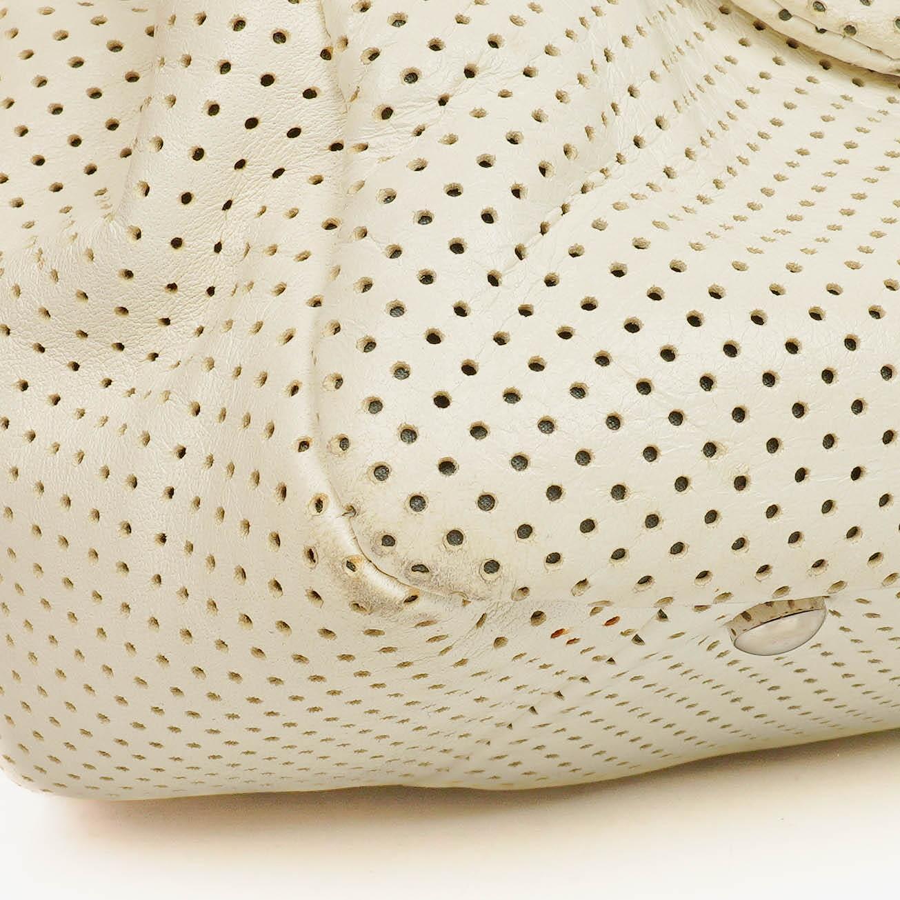 Chanel Accordion Flap Bag In Quilted Perforated Leather