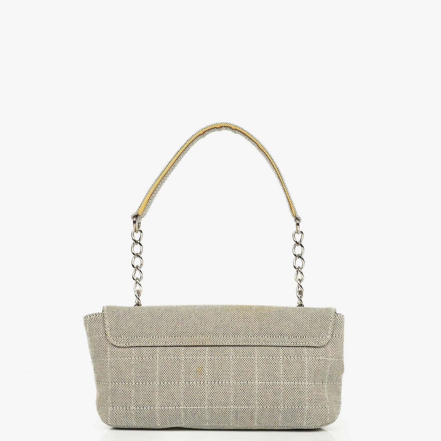 Chanel Beige Black Canvas Camellia N°5 Bag