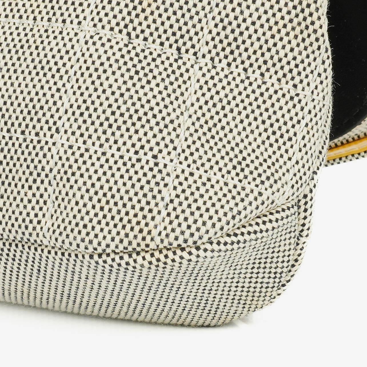 Chanel Beige Black Canvas Camellia N°5 Bag