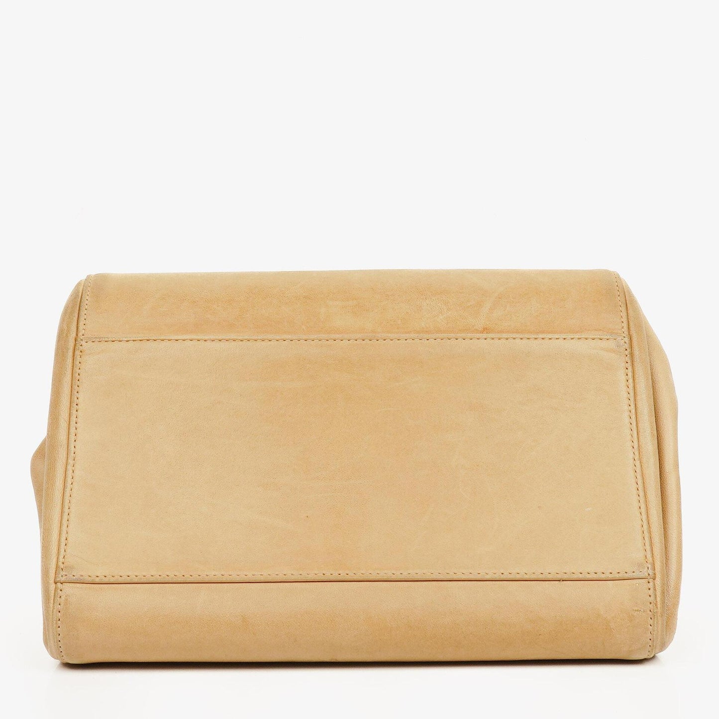 Chanel Beige Chocolate Bar Lambskin Accordion Mademoiselle Flap