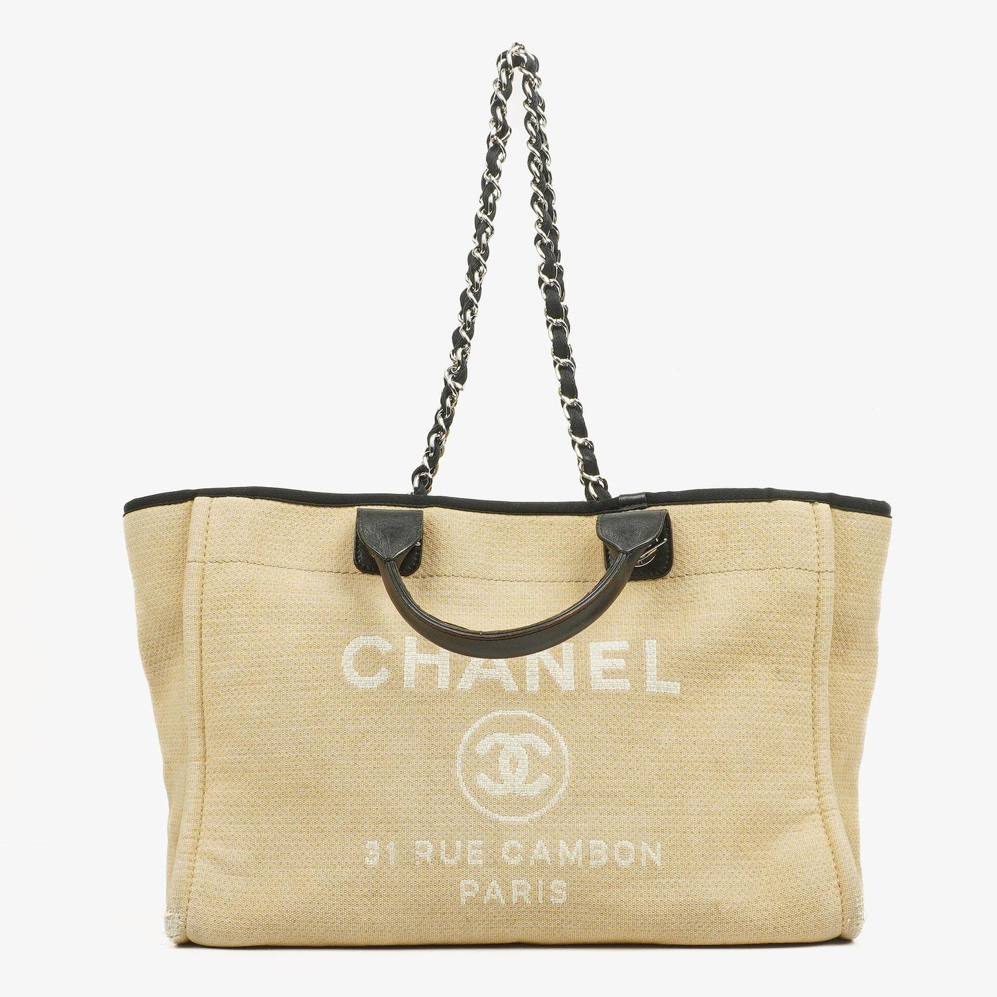 Chanel Beige Deauville Medium Tote Bag