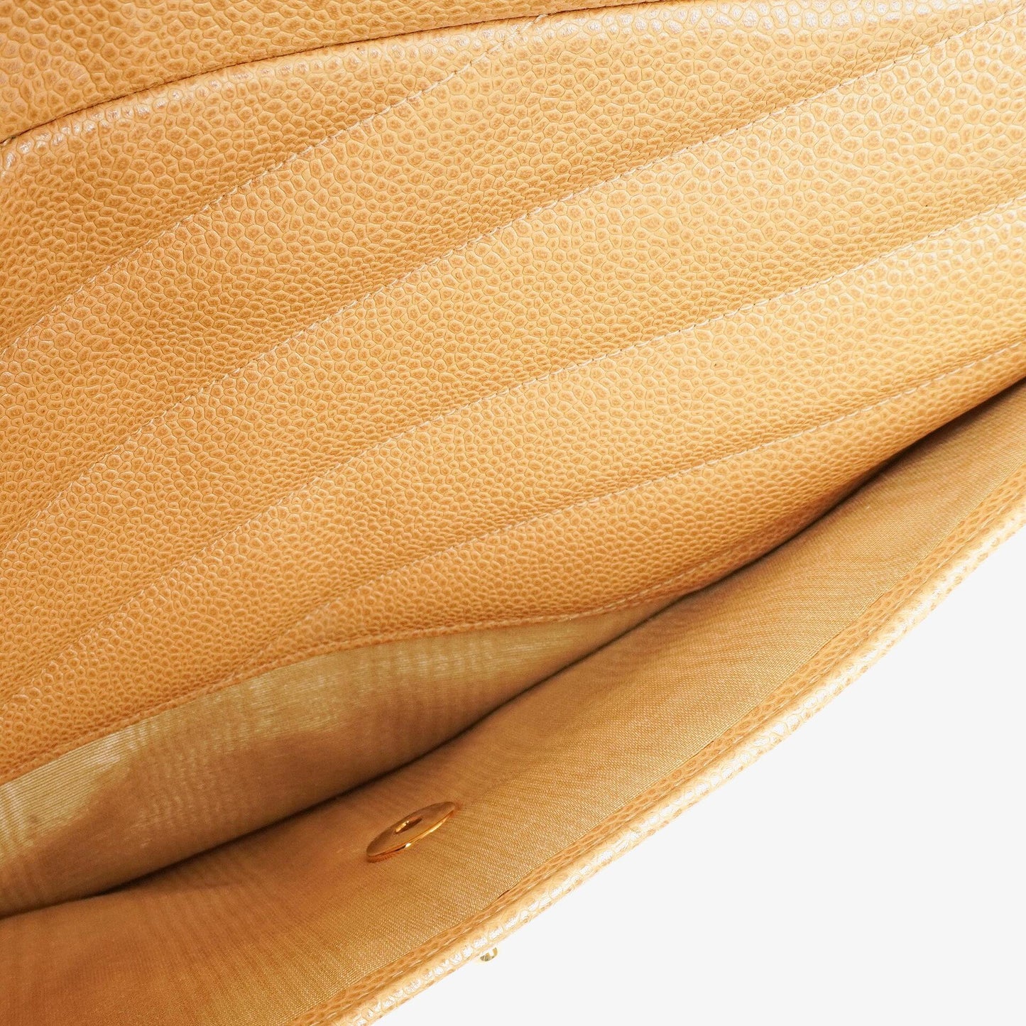 Chanel Beige Jumbo Caviar Diagonal Pocket Camera Bag