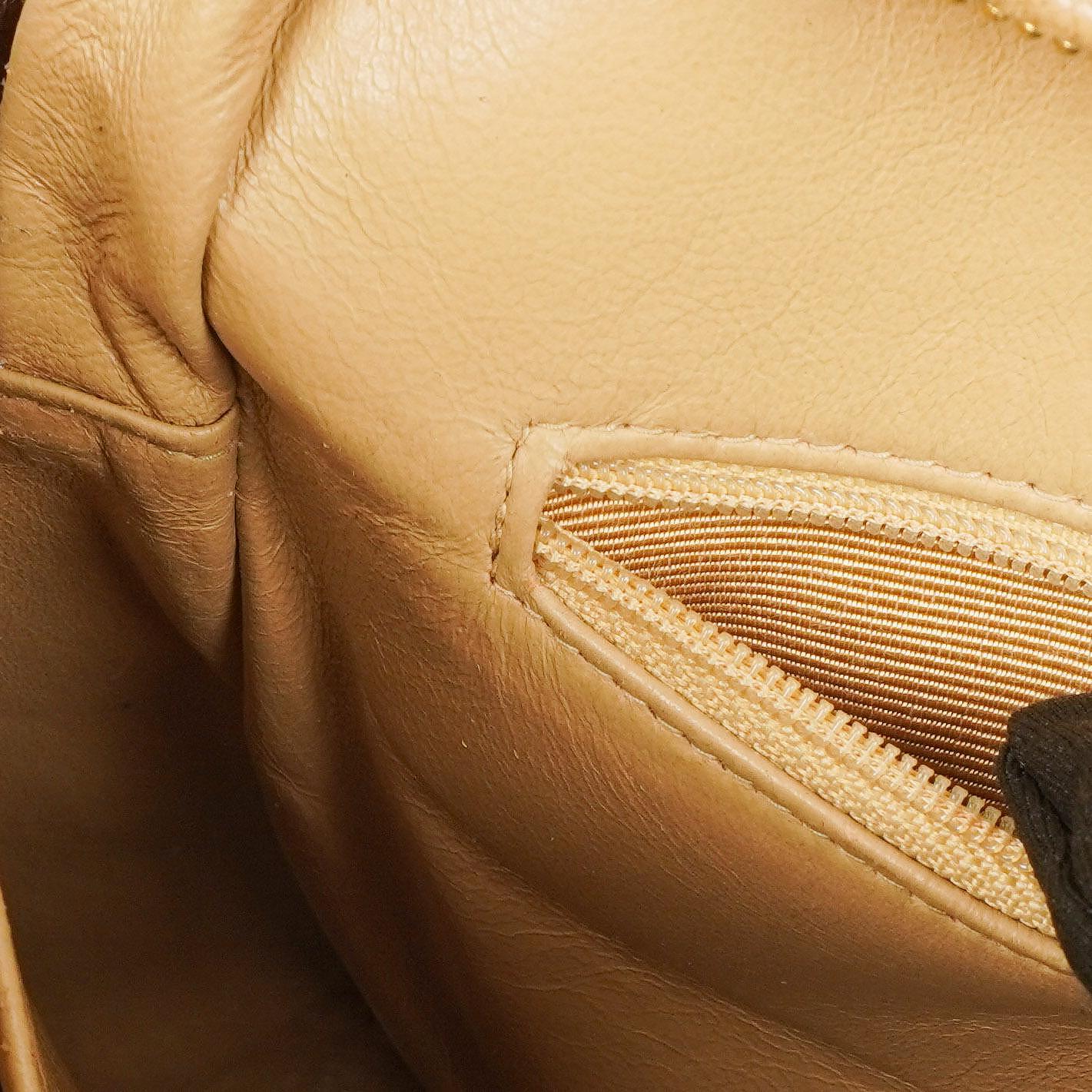 Chanel Beige Jumbo Caviar Diagonal Pocket Camera Bag
