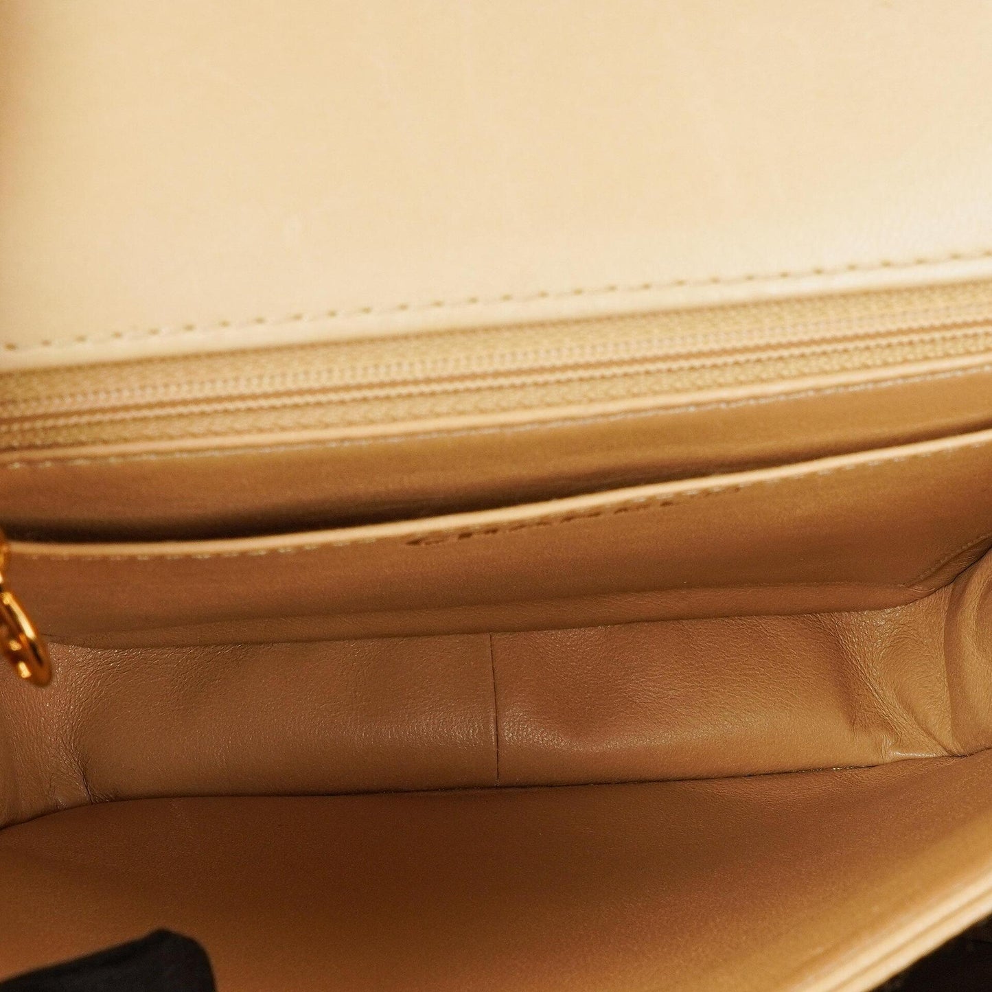 Chanel Beige Quilted Lambskin Diana Shoulder Bag With 24K Gold-Plated Hardware