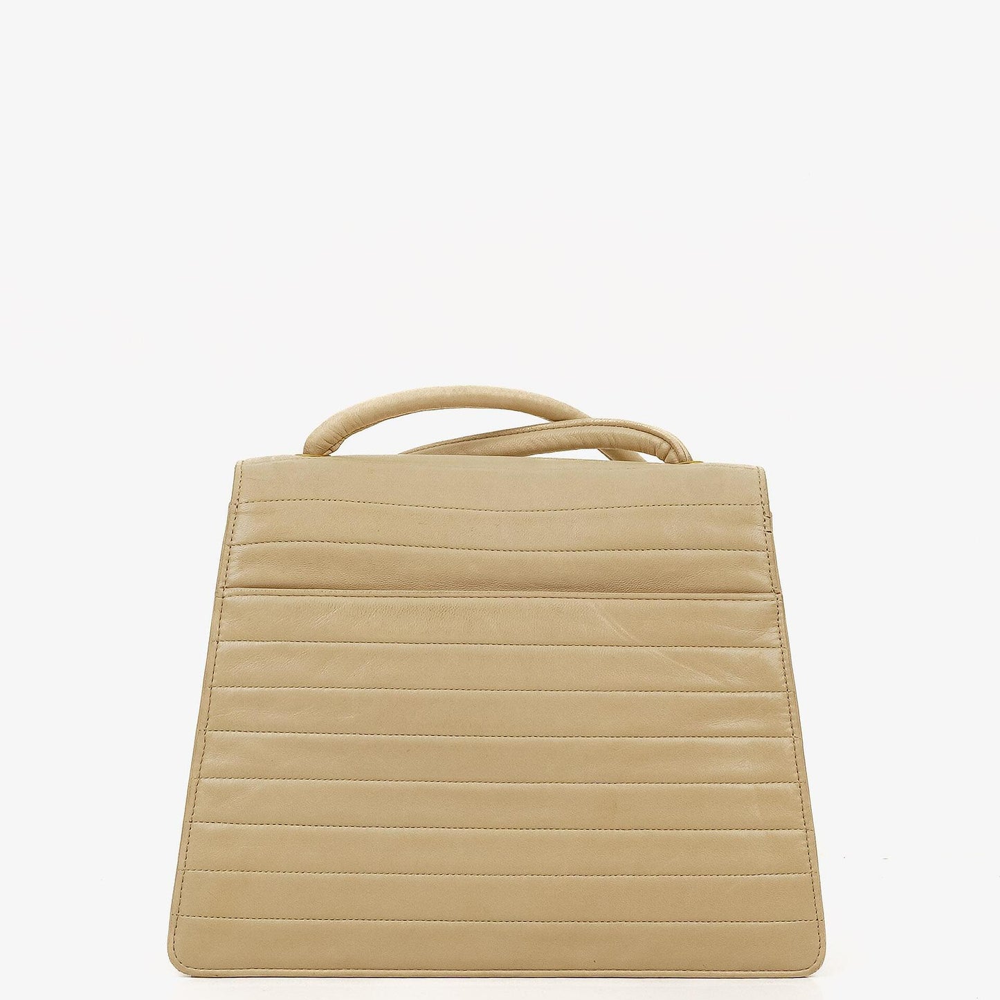 Chanel Beige Quilted Lambskin Flap Crossbody Bag