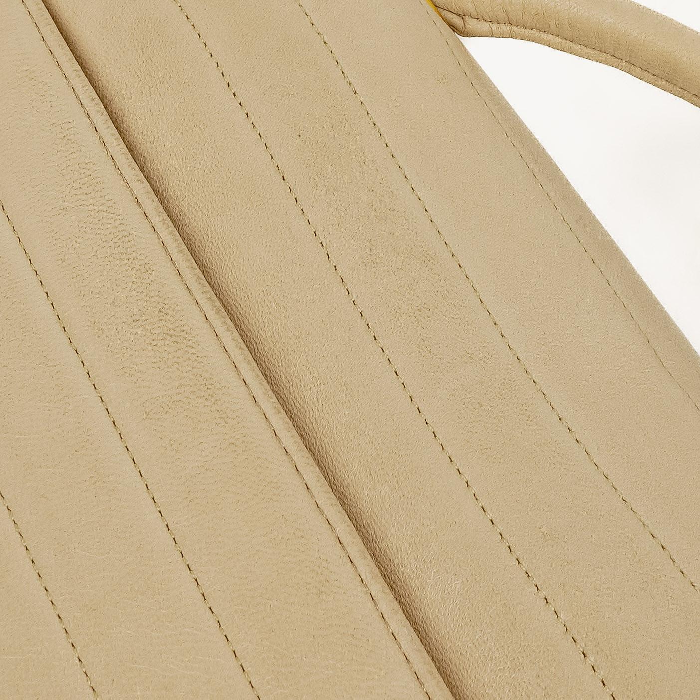 Chanel Beige Quilted Lambskin Flap Crossbody Bag