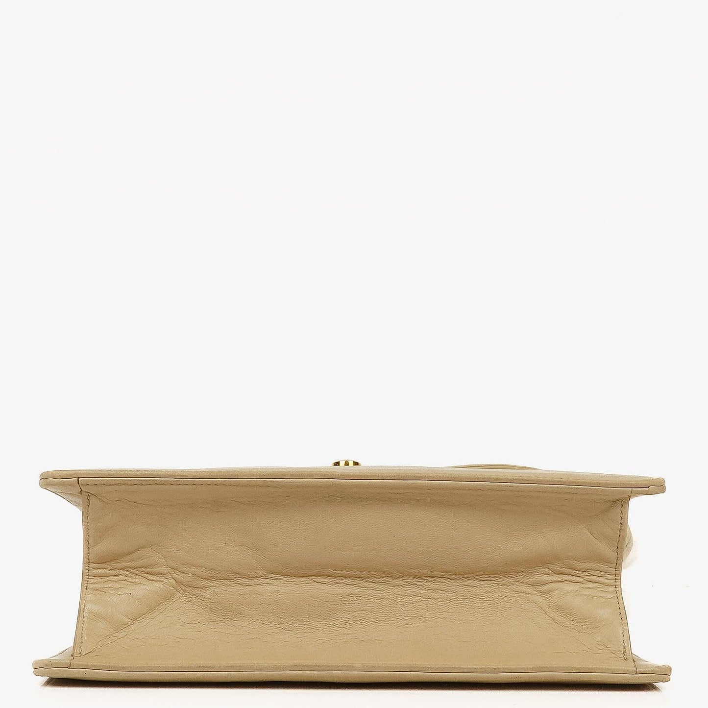 Chanel Beige Quilted Lambskin Flap Crossbody Bag