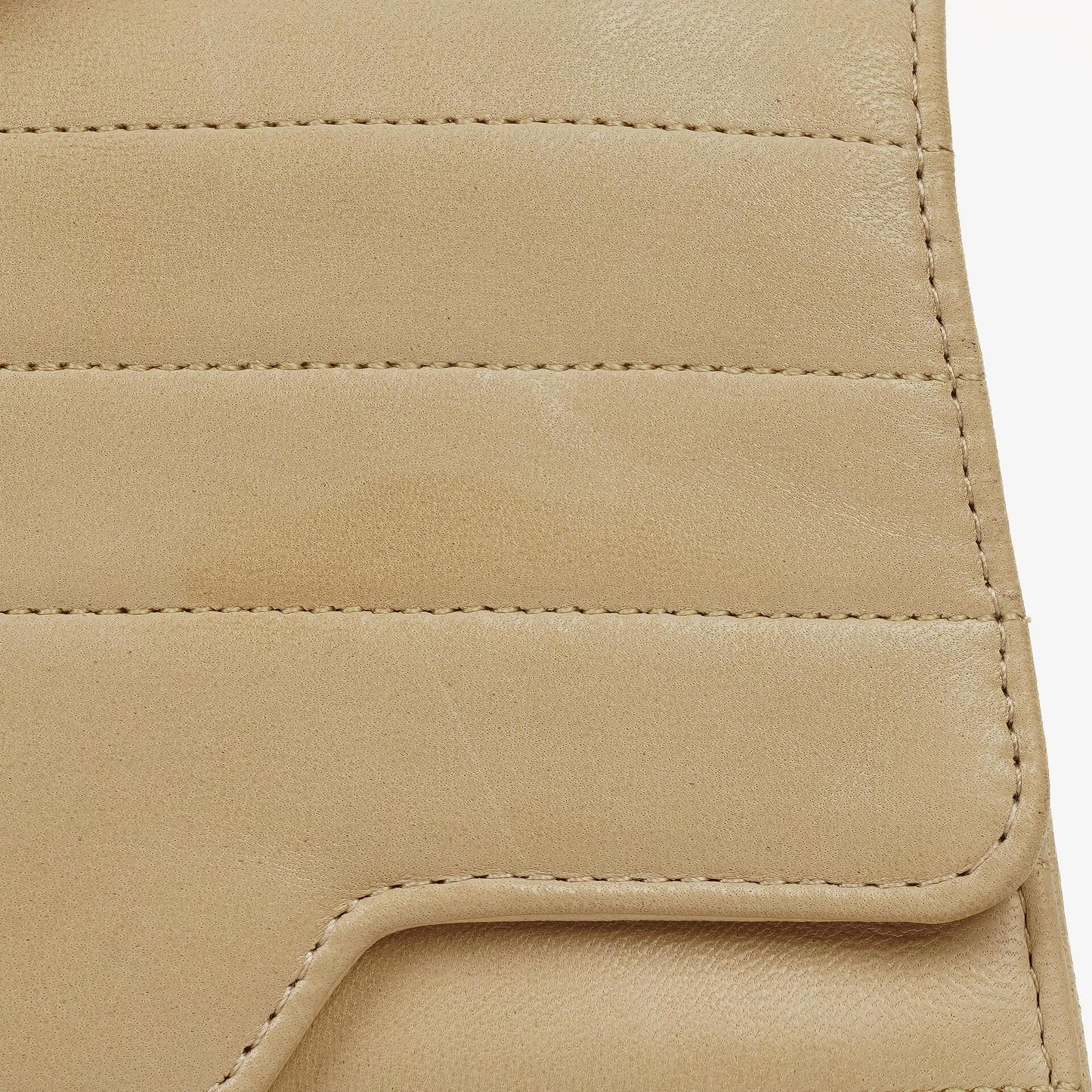 Chanel Beige Quilted Lambskin Flap Crossbody Bag