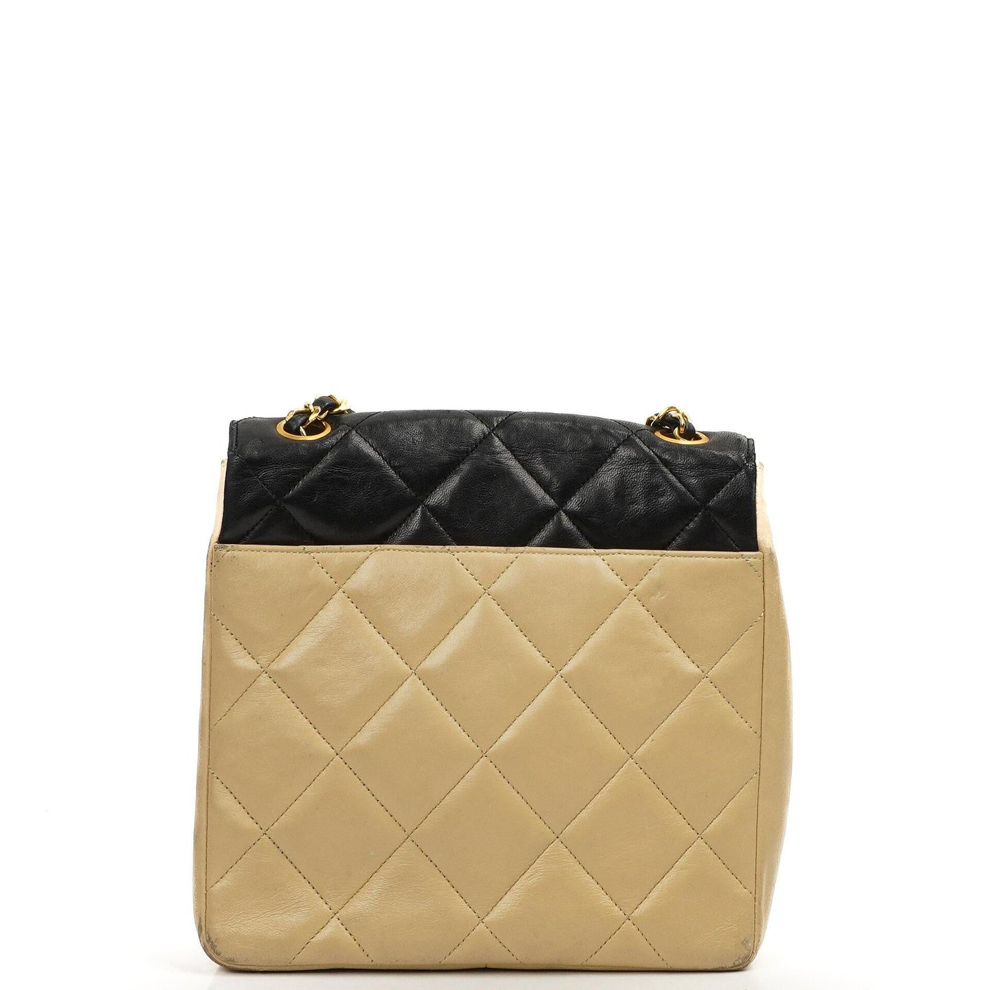 Chanel Bi-Color Quilted Lambskin Envelope Flap Bag With 24K Gold-Plated Hardware