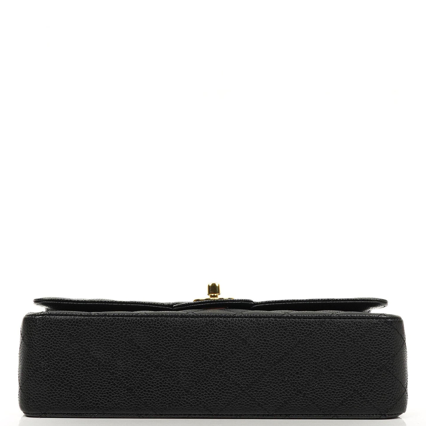 Chanel Medium Classic Double Flap Bag Black Quilted Caviar Leather With Gold-Tone Hardware, 2009-2010