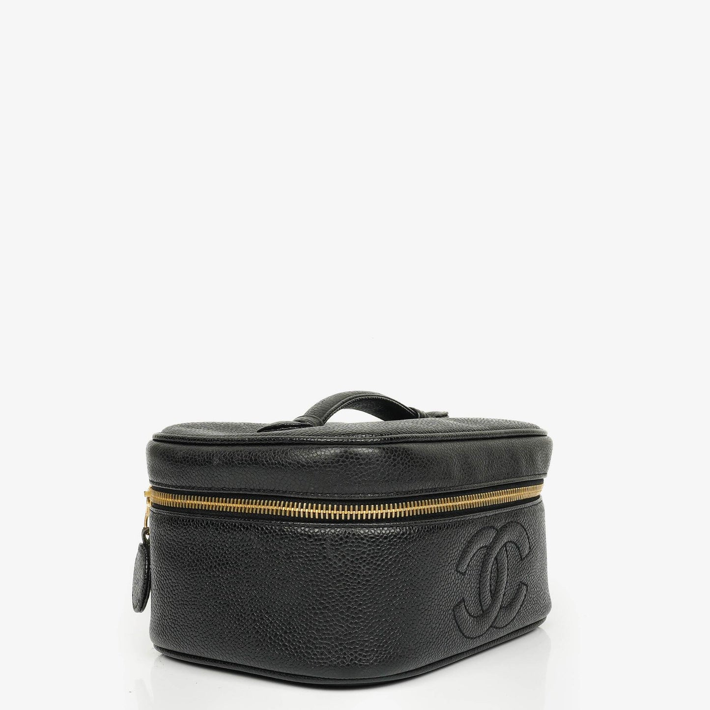 Chanel Black Caviar Leather Vanity Case