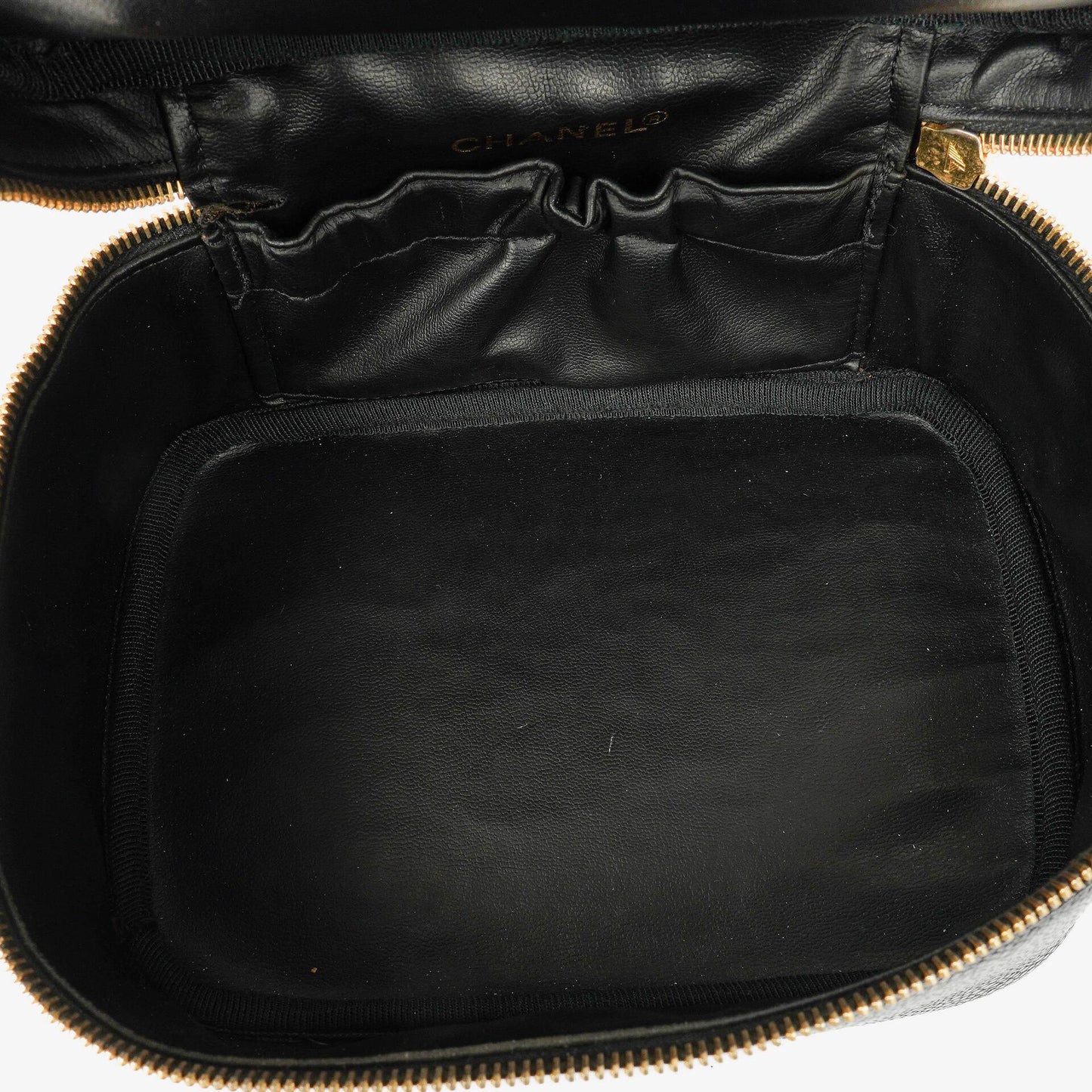 Chanel Black Caviar Leather Vanity Case