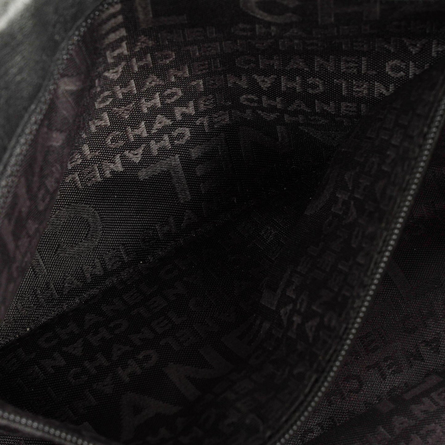 Chanel Black Lipstick Print Satin Flap Bag With Silver-Tone Hardware