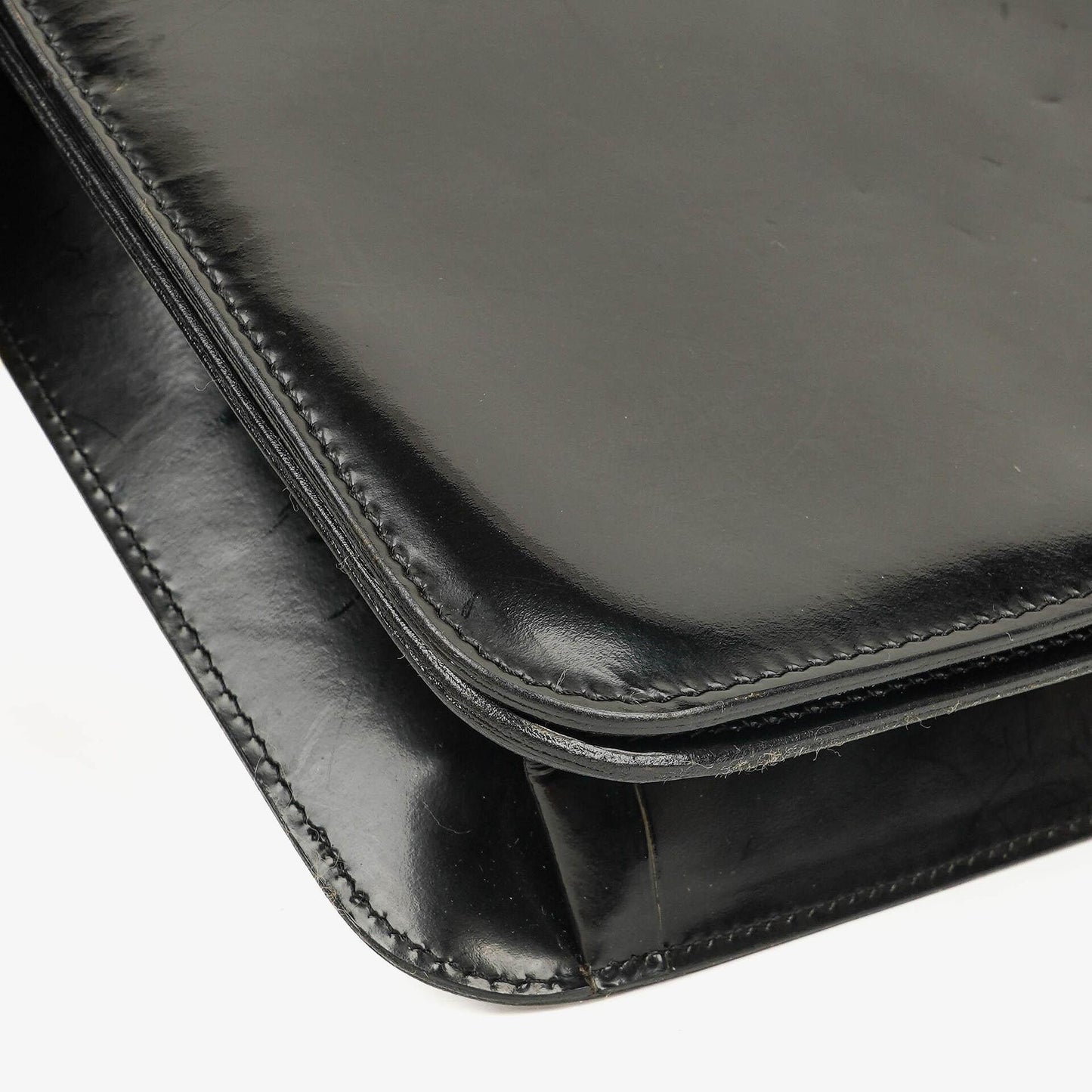 Chanel Black Patent Leather Full Flap With 24k Gold Plated Hardware